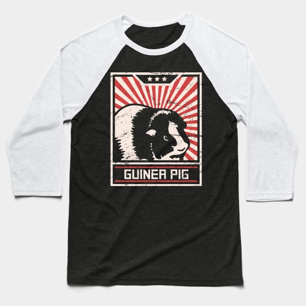 Guinea Pig Propaganda Baseball T-Shirt by MeatMan